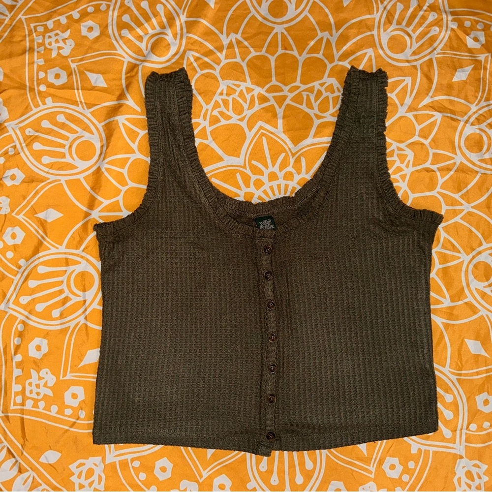 Frilled strap summer tank